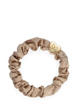 Gold Heart Silk Scrunchie Sand Beauty & Hair By Eloise