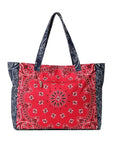 Bailey Bandana Tote Red/Navy Tote & Satchel Haute Shore