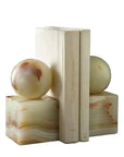Light Green Onyx Honed Finish Bookends Home Decor - Decorative Accents Marble Crafter