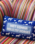 Hold My Horses Needlepoint Pillow Home Decor - Pillows Furbish