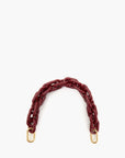 Shortie Strap Resin Oxblood Handbags - Small Leather Goods - Straps Clare V. 