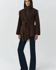 Rowen Fringe Jacket Chocolate Jackets - Blazers Simkhai