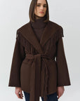 Rowen Fringe Jacket Chocolate Jackets - Blazers Simkhai