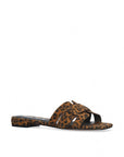 Holly Flat Suede Leopard Sandals - Flat Sandals Bibi Lou