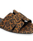 Holly Flat Suede Leopard Sandals - Flat Sandals Bibi Lou