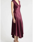 Eleni Wine Dresses - Maxi Rails
