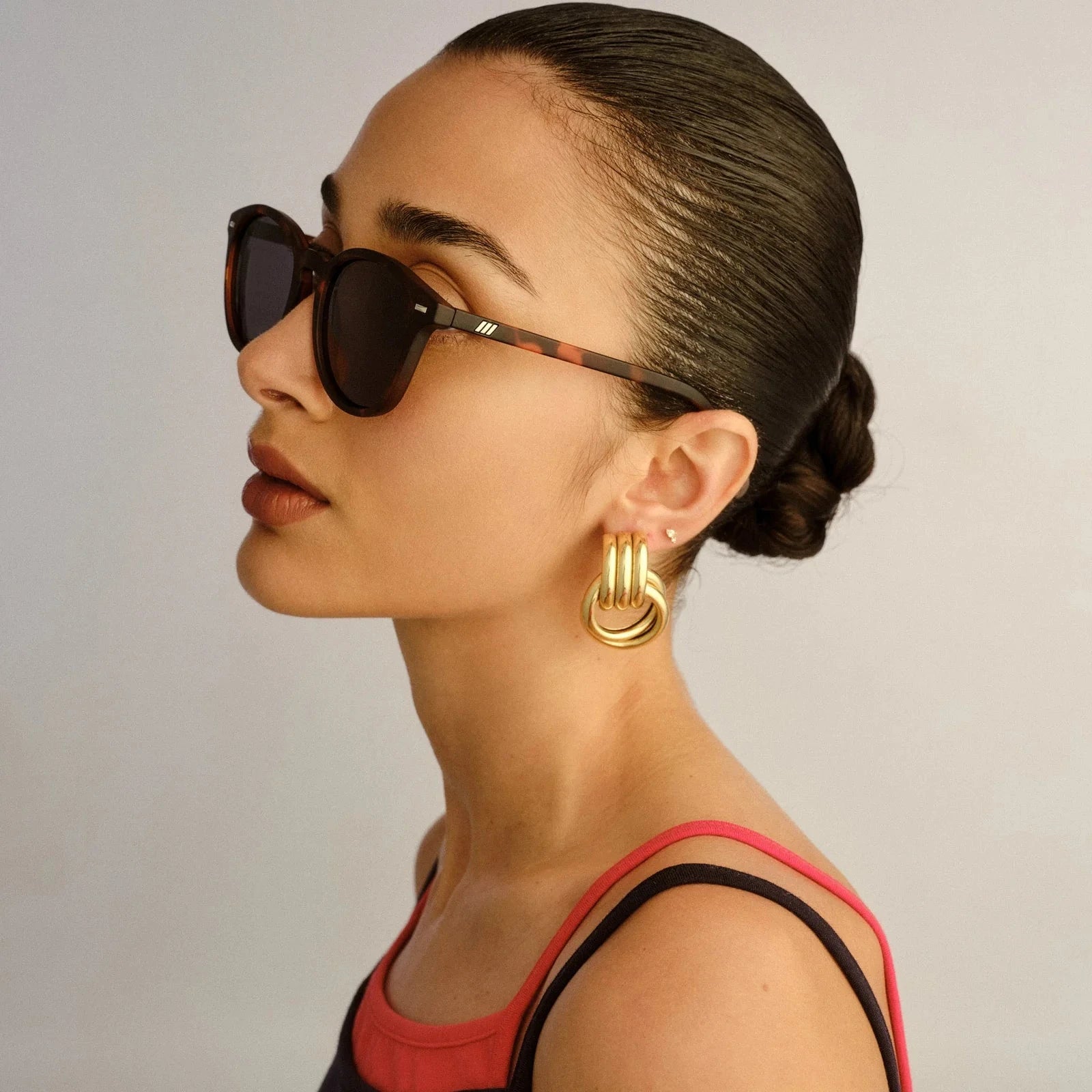 Le Specs Bandwagon Matte Tort Polarized Sunglasses Unisex Le Specs Bandwagon | Matte Tort Polarized Sunglasses  main image 2