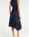 Daija Dress Navy Polka Dots Dresses - Midi Rails