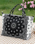 Bailey Bandana Tote Black/White Tote & Satchel Haute Shore