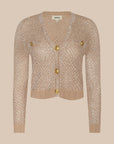 Blanca Sequin Cardigan Natural Multi/ Gold