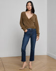 Antonella Crossover Sweater Driftwood Sweater - V-Neck L'Agence