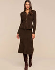 Melissa Knit Cardigan Brown/Gold