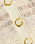 Ariadne Mixed Stitch Cardigan Ecru/Natural Multi Sweater - Cardigans L'Agence