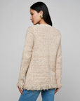 Kastoria Fringe Cardigan Natural Multi Sweater - Cardigans L'Agence
