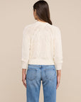 Darcy Cable Stitch Cardigan Ivory Sweater - Cardigans L'Agence