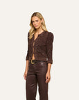Thistle Sequined Cardigan Black/Java/Sequins Jackets - Blazers L'Agence