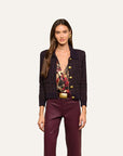 Morrigan Cardigan Dark Java/Black/Burgundy Jackets - Blazers L'Agence