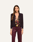 Morrigan Cardigan Dark Java/Black/Burgundy