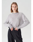 Crewneck Cashmere Sweater Grey Sweater - Crewneck Pissenlit