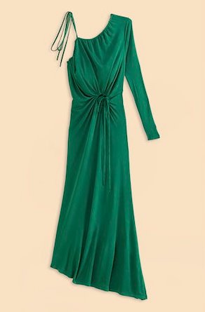 One Shoulder Midi Dress Emerald Dresses - Midi Farm Rio 
