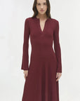 Genna Knit Midi Dress Cranberry Dresses - Midi Simkhai