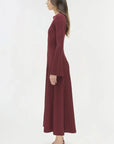 Genna Knit Midi Dress Cranberry Dresses - Midi Simkhai