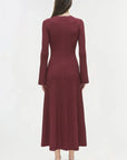 Genna Knit Midi Dress Cranberry Dresses - Midi Simkhai
