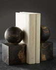 Black & Gold Marble Honed Bookends Home Decor - Decorative Accents Marble Crafter