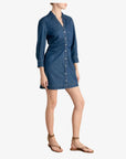 Maura Dress 3/4 Sleeve Starry Night Dresses - Short Veronica Beard