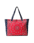 Bailey Bandana Tote Red/Navy Tote & Satchel Haute Shore