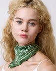 Paisley Silk Bandana Scarf Sagebrush Green Scarves Lost Pattern NYC