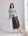 Astrid Cardigan Sweater Multi Blue Grey Sweater - Cardigans Fifteen Twenty