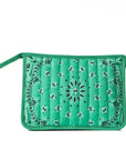 Beau Bandana Pouch Kelly Green Cosmetic Haute Shore