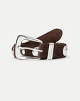 Arch Suede Studded Belt Espresso Belts Veronica Beard