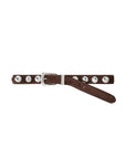 Arch Suede Studded Belt Espresso Belts Veronica Beard