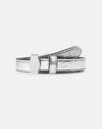 Dash Leather Belt Silver Belts Veronica Beard