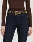 Arch Calf Hair Belt Tan Multi Belts Veronica Beard