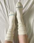 Icon Slouch Crew Socks Oatmeal Socks Stance
