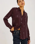 Alyssa Oxblood Martini Tops - Button Down Rails
