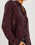 Alyssa Oxblood Martini Tops - Button Down Rails