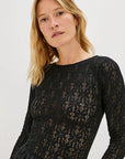 Amberly Dress Black Lace Dresses - Midi Rails
