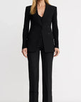 Berlin Cropped Straight Leg Pant Deep Black Pants - Trousers Smythe