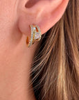 Asymmetry Huggies Earrings Native Gem