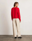 Audrey Cashmere V-Neck Sweater Scarlet Sweater - V-Neck Tanya Taylor