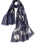 Dog's Life Scarf Navy Scarves Alpine Cashmere