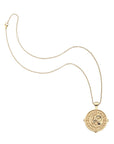 Aries Small Zodiac Pendant Coin Mar 21-April 19 16-18" Classic Rolo Chain Necklaces Jane Win