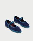 Arthur Mary Jane Blue Sandals - Flat Sandals Flabelus