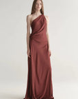 Aster Gown Black Cherry Dresses - Maxi A.L.C