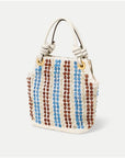 Small Beaded Slouch Bag Off White Multi Tote & Satchel Veronica Beard