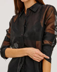 Bretton Shirt Black Tops - Button Down Rails